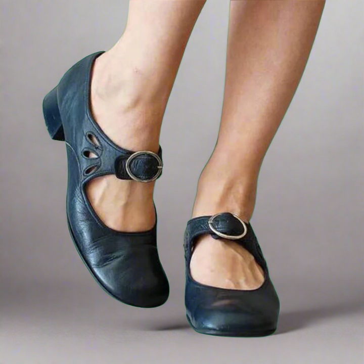 Morgane™ | Sandales en cuir orthopédique avec semelle compensée confortable