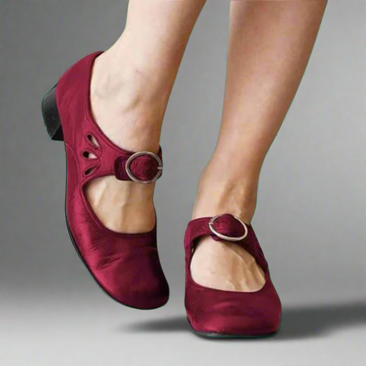 Morgane™ | Sandales en cuir orthopédique avec semelle compensée confortable