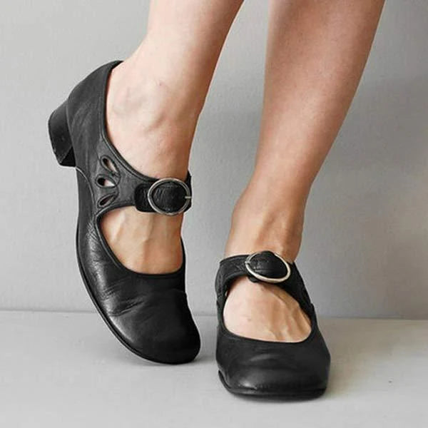 Morgane™ | Sandales en cuir orthopédique avec semelle compensée confortable