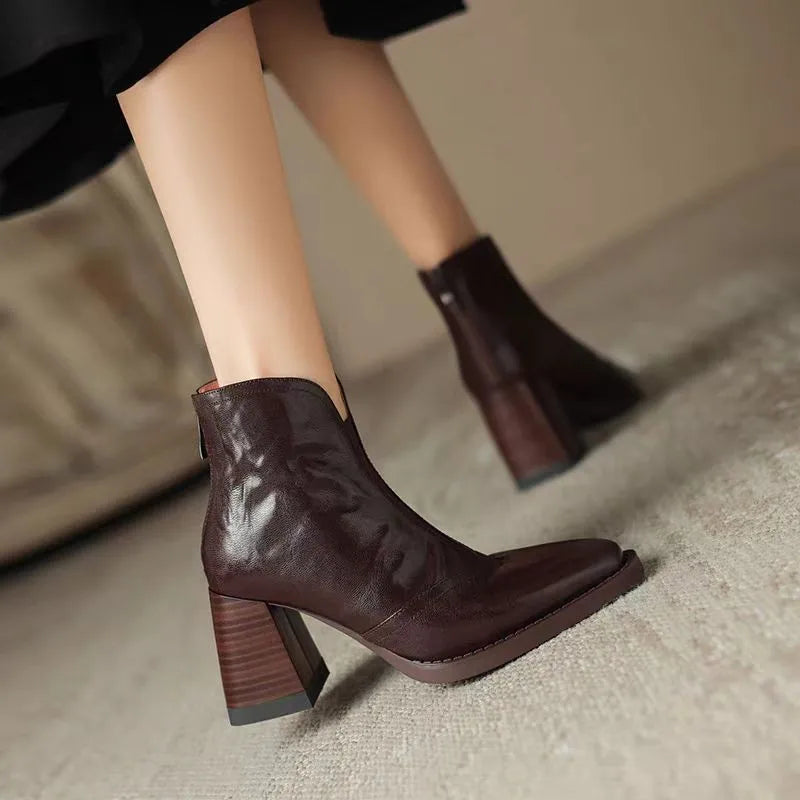 Morgane™| Bottines en cuir Everly