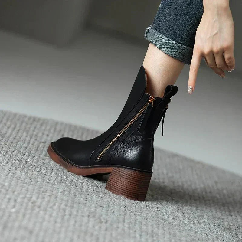 Morgane™| Harper Bottes à cheville en cuir