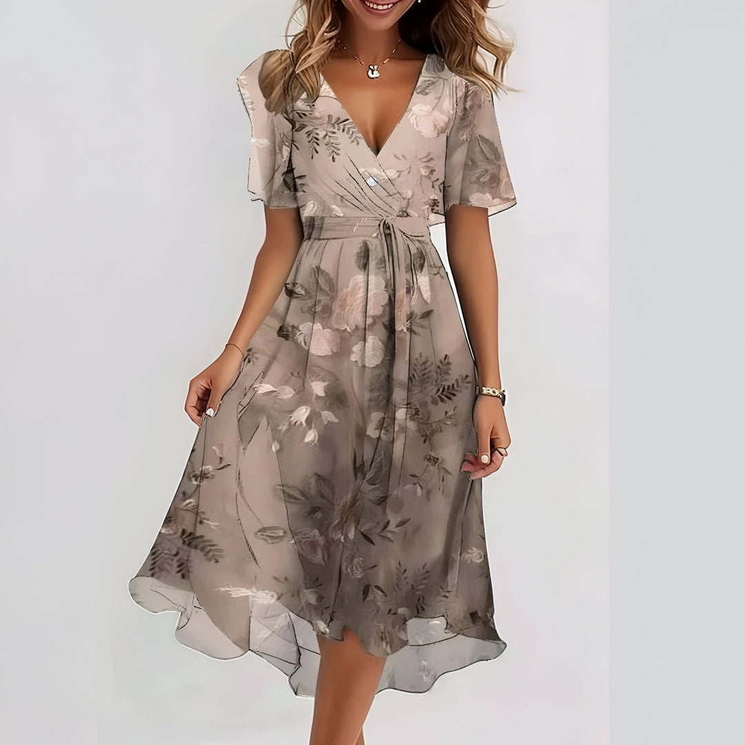 Morgane™| Eva Robe à manches courtes