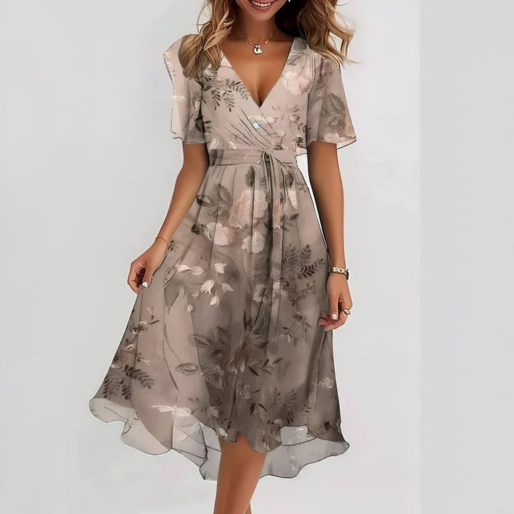 Morgane™| Eva Robe à manches courtes
