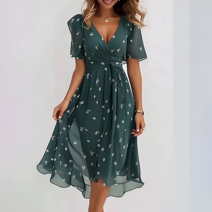 Morgane™| Eva Robe à manches courtes