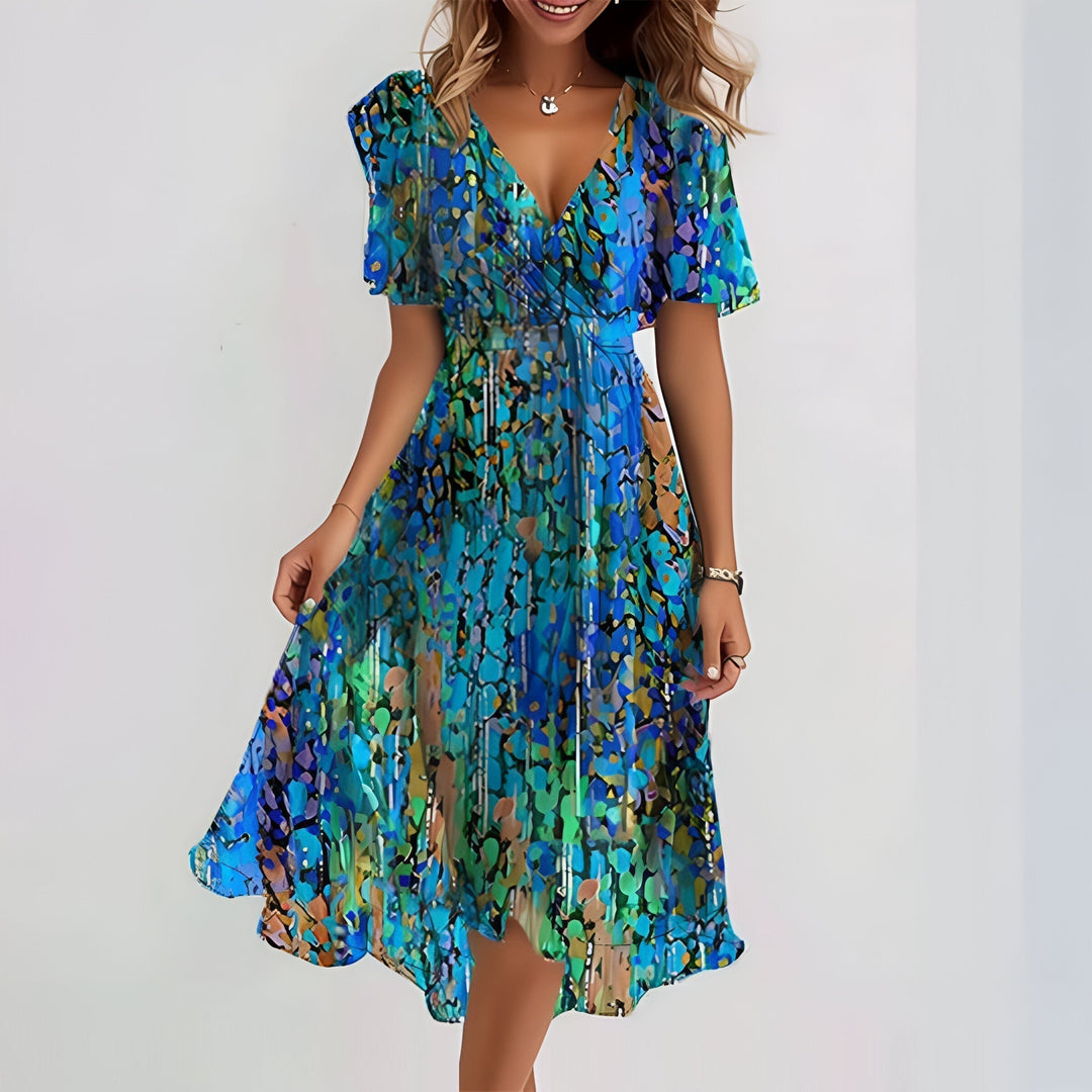 Morgane™| Eva Robe à manches courtes