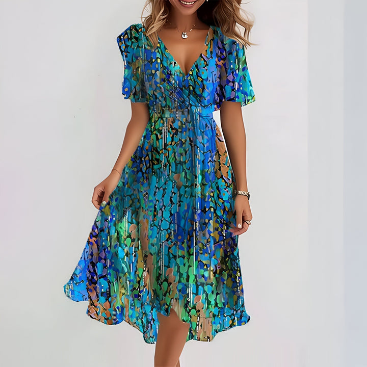 Morgane™| Eva Robe à manches courtes
